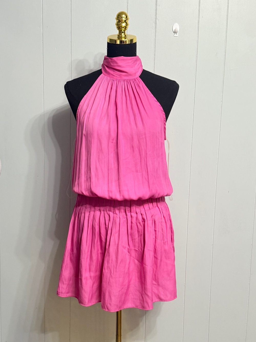 Like New DO+BE Hot Pink Mini Dress with Gathered Detail